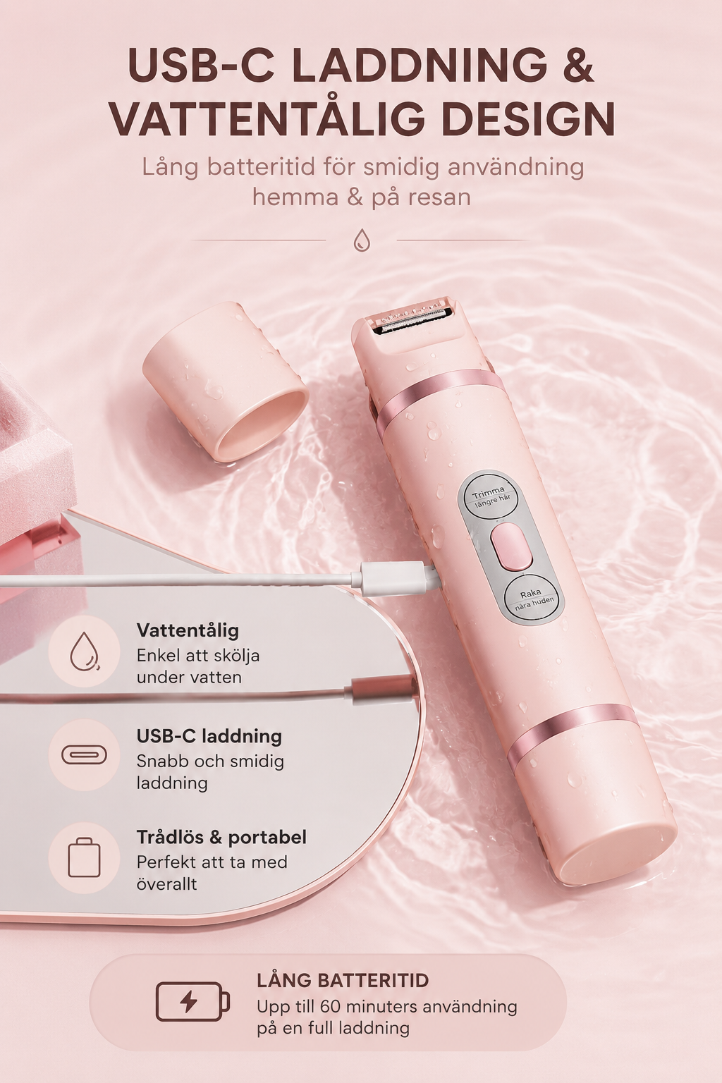 SmoothEase™ 2-i-1 Hårborttagare