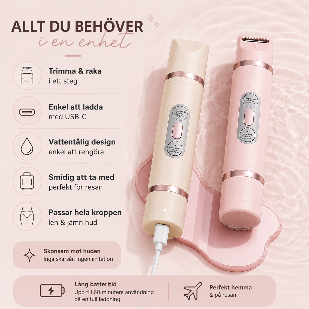 SmoothEase™ 2-i-1 Hårborttagare