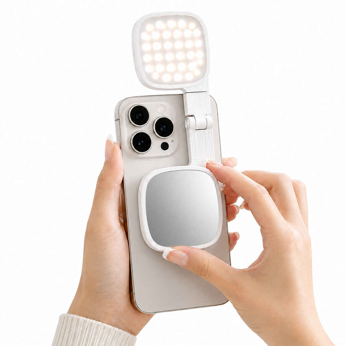 GlowMirror™ Magnetisk Selfiespegel med Fyllnadsljus