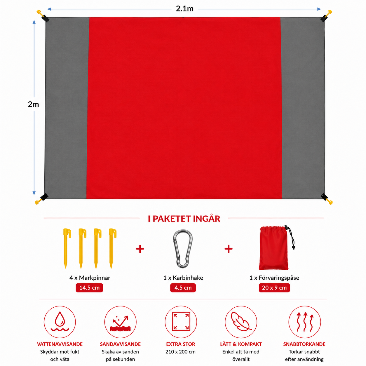 CoastBlanket™ Strand- & Picknickfilt