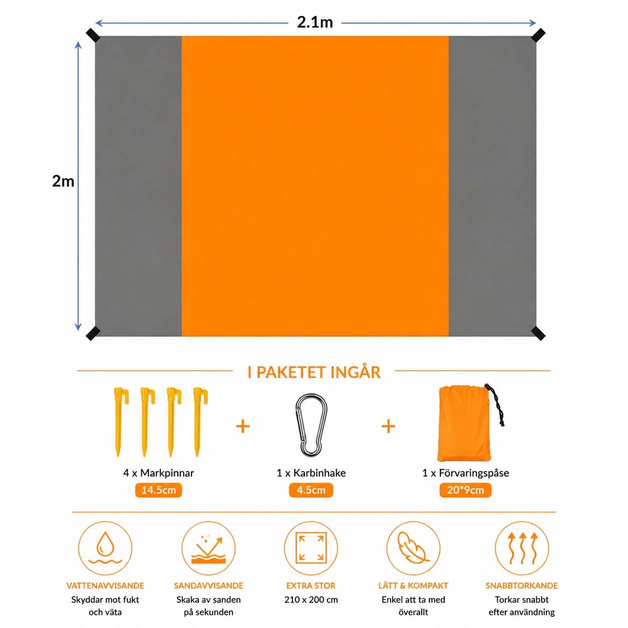 CoastBlanket™ Strand- & Picknickfilt