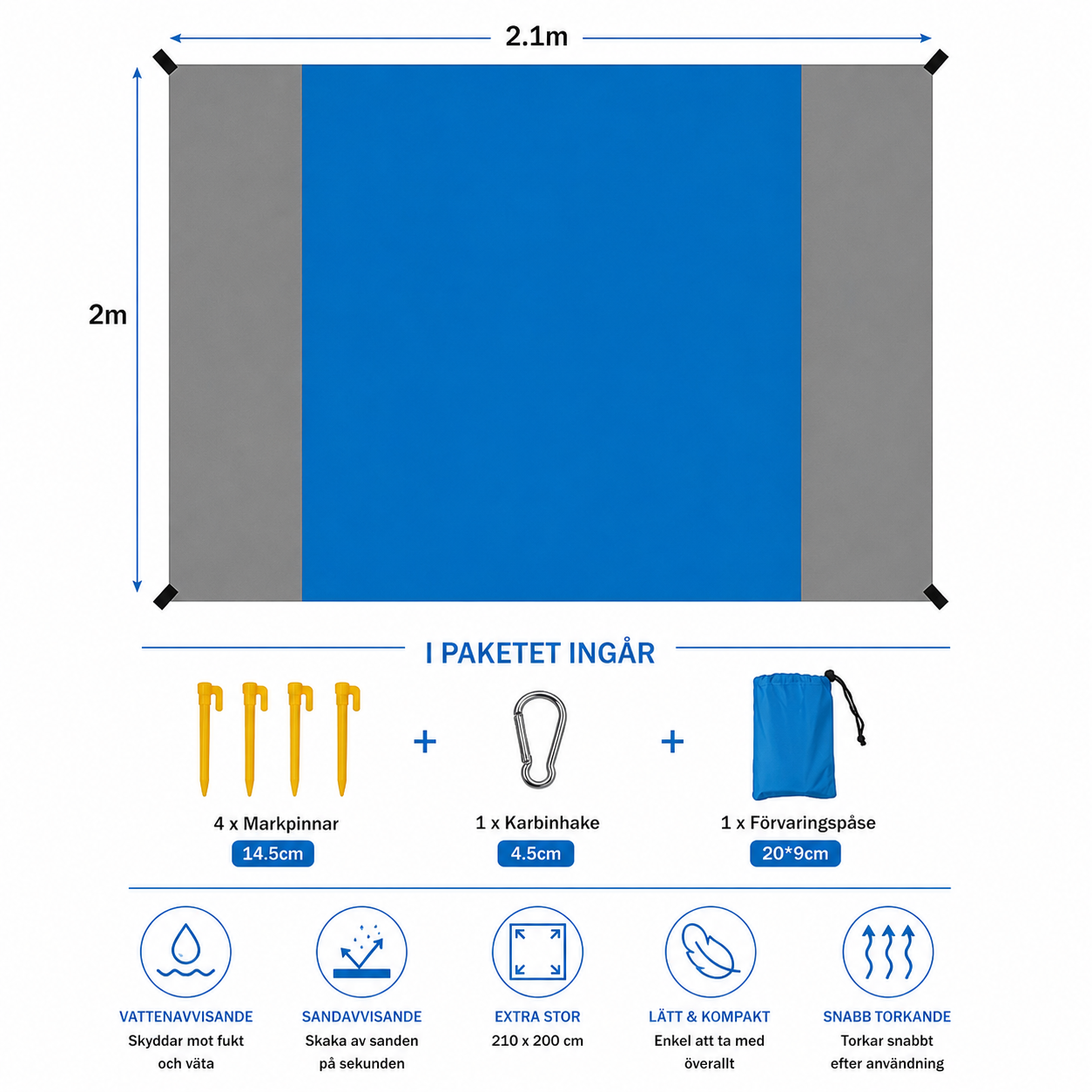 CoastBlanket™ Strand- & Picknickfilt