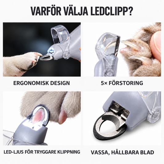 LEDClipp™ Kloklippare med LED & Förstoringsglas