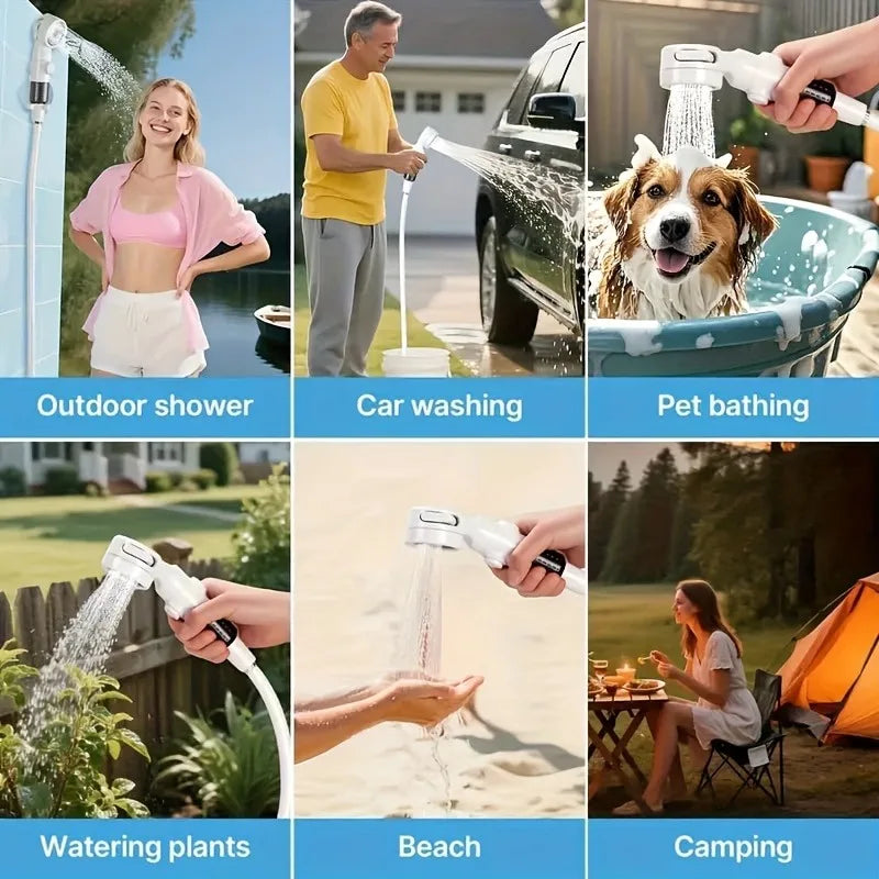 AquaCharge™ Uppladdningsbar Campingdusch