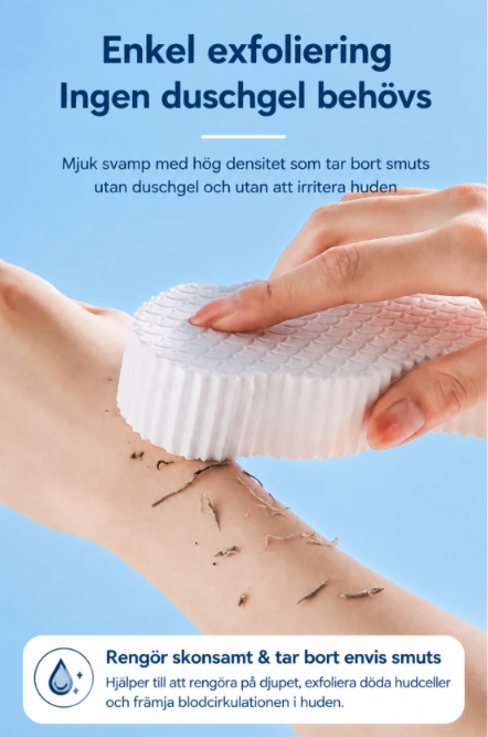 SoftScrub™ Exfolierande Kroppssvamp för Mjuk & Ren Hud